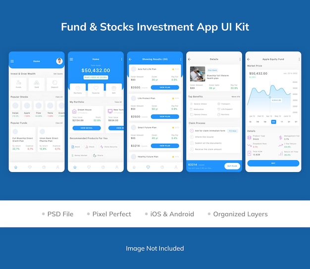 Fund and Stocks Investment App UI Kit