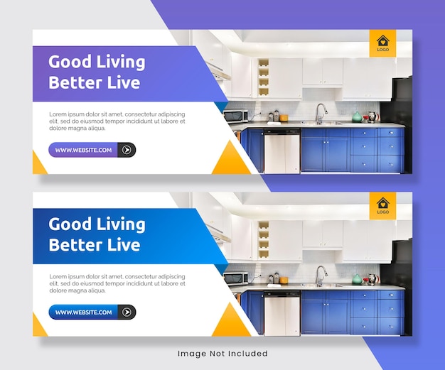 PSD furniture design facebook cover template