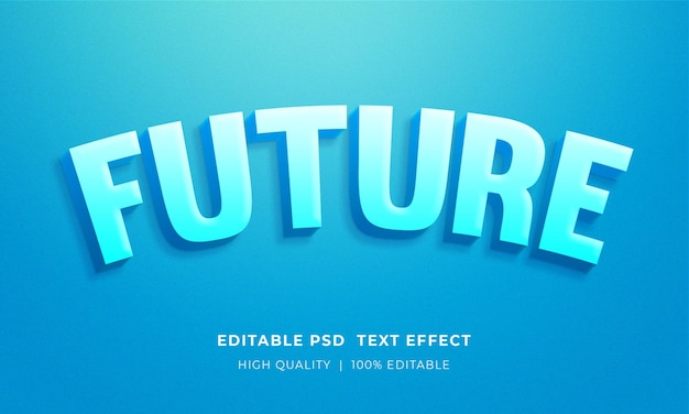 PSD future text effect mockup