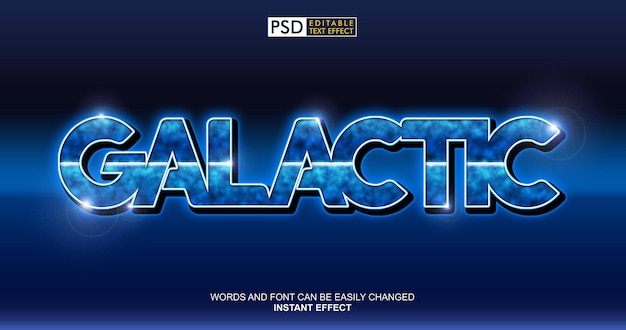 Galactic text effect psd