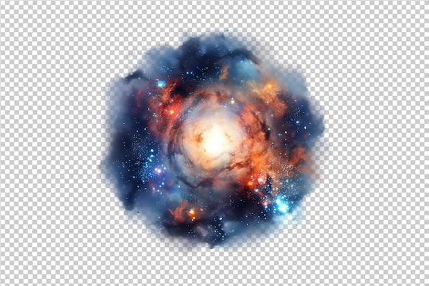 PSD galaxy png isolated on a transparent background