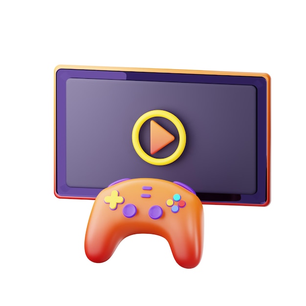 Game device 3D icon for gaming and esports