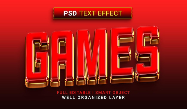 Games psd text effect