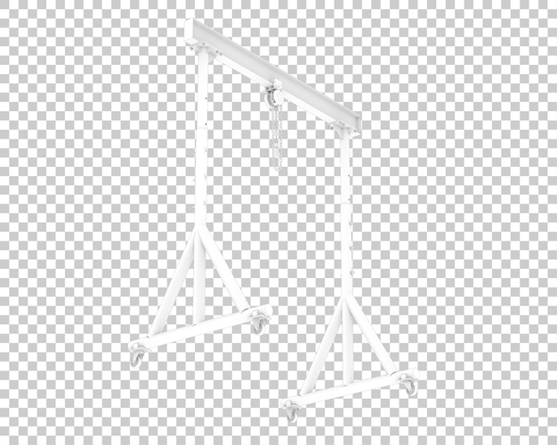 PSD gantry crane isolated on transparent background 3d rendering illustration