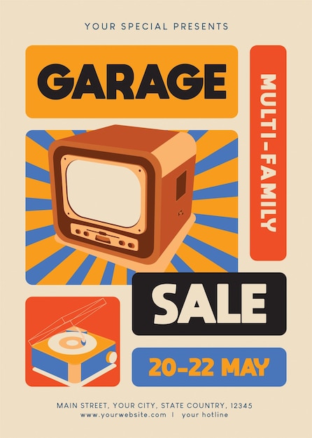 garage verkoop flyer