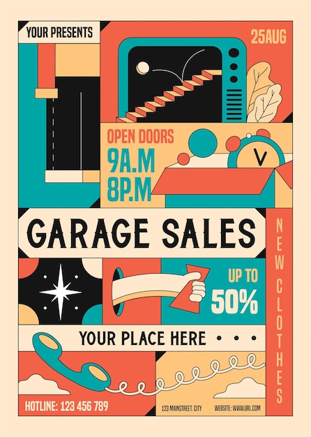 garage verkoop flyer