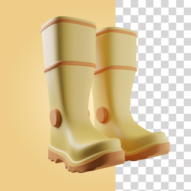 Gardening Boot 3D Icon