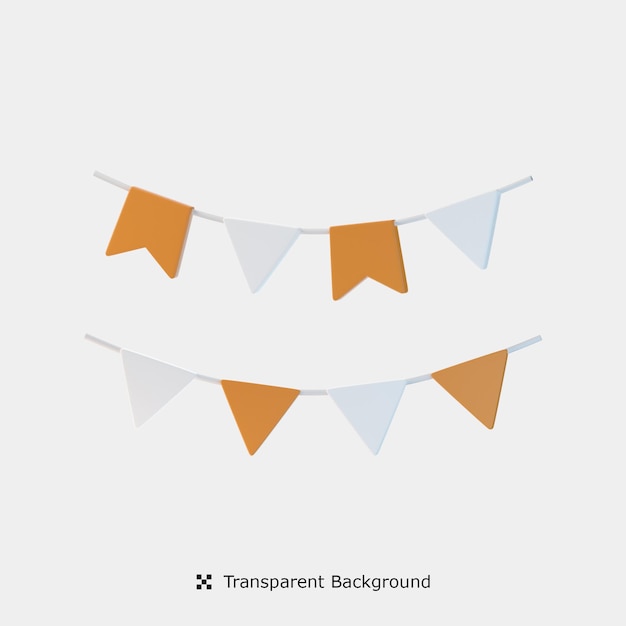 PSD garlands 3d icon illustration