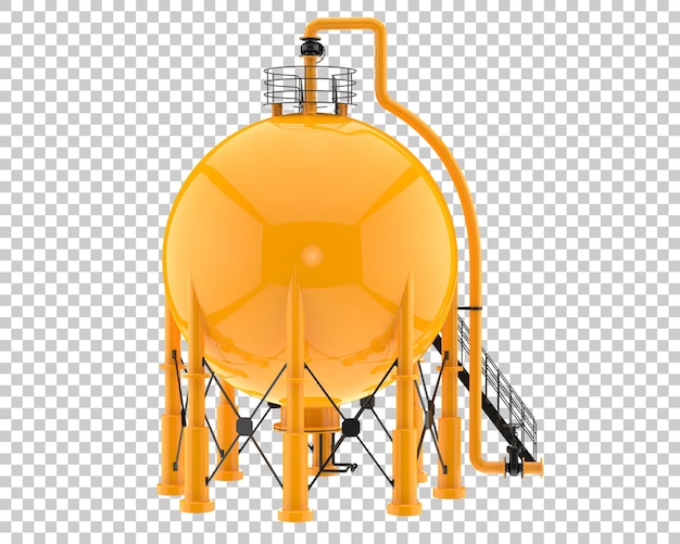 PSD gas tank isolated on transparent background 3d rendering illustration