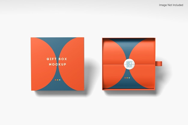 PSD gift box mockup