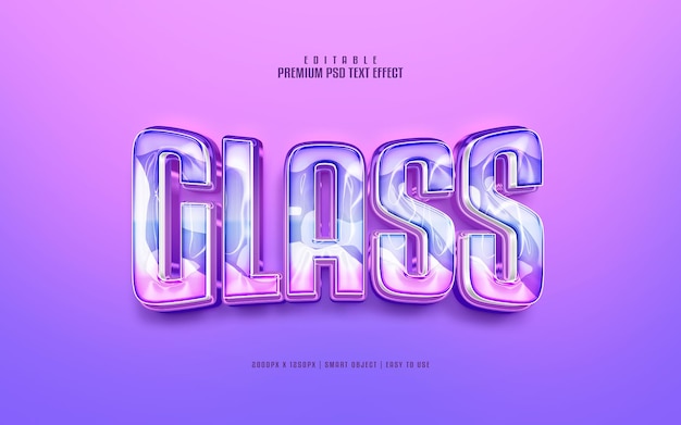 PSD glass editable premium psd text effect