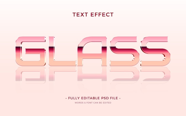 PSD glass text effect