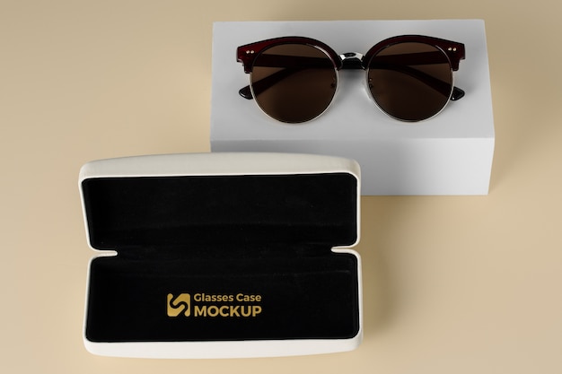 Glasses case mockup design