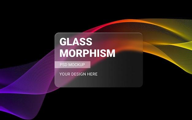 glassmorphism card mockup design