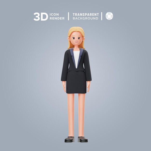 PSD glimlachende vrouw 3d-illustratie rendering 3d-icoon gekleurd geïsoleerd