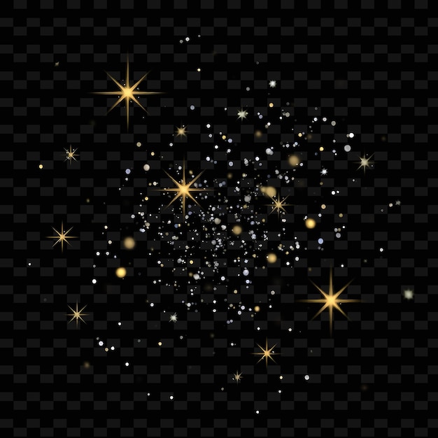 Glittering Stars Sparkles Intermittently With a Mix of Silver and Y2K Neon Inspired Light Texture