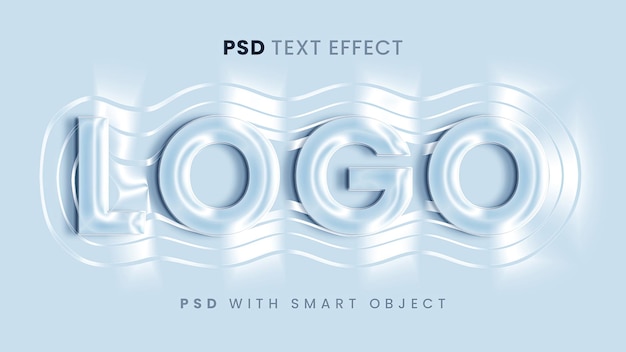 PSD glossy text effect editable