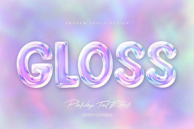 PSD glossy text effects