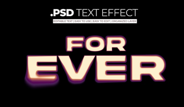 PSD glow blur text effect