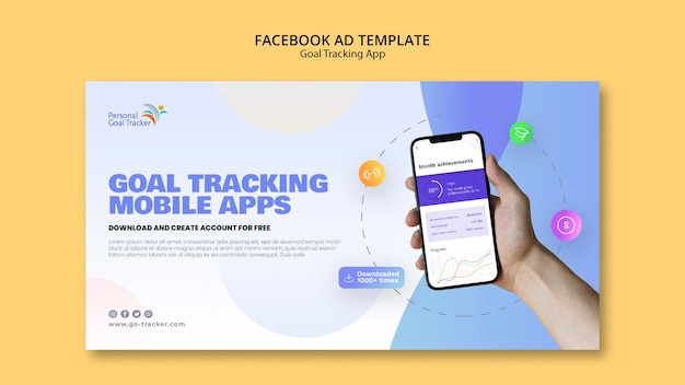 Шаблон facebook приложения для отслеживания целей