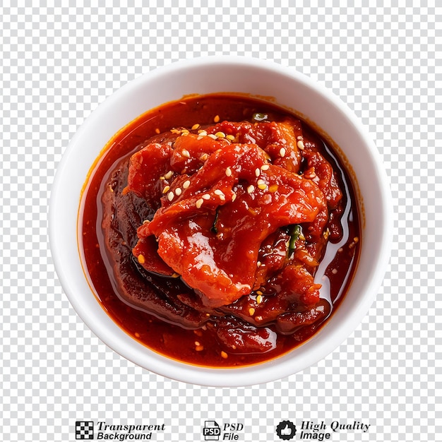 PSD gochujang isolated on transparent background