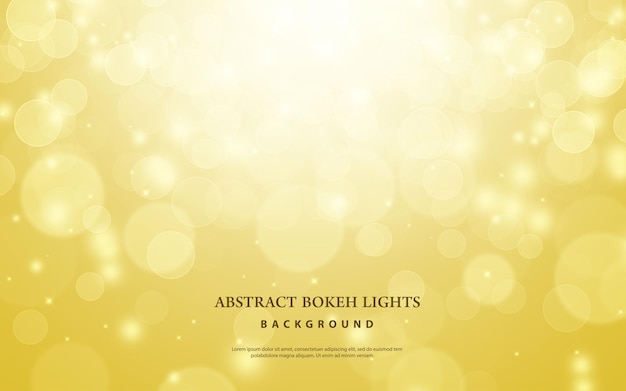 PSD gold bokeh blur background. christmas and new year light abstract concept.