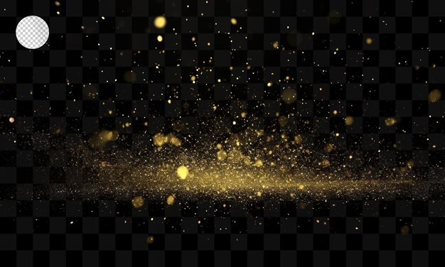 PSD gold light effects on a transparent background