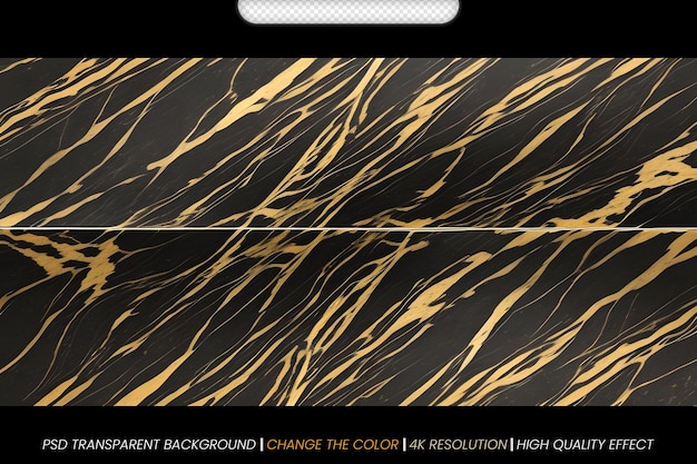 PSD gold marble texture with lots of bold contrasting natural pattern for transparent background