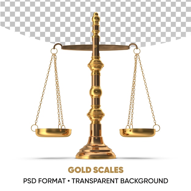 PSD gold scales transparent background