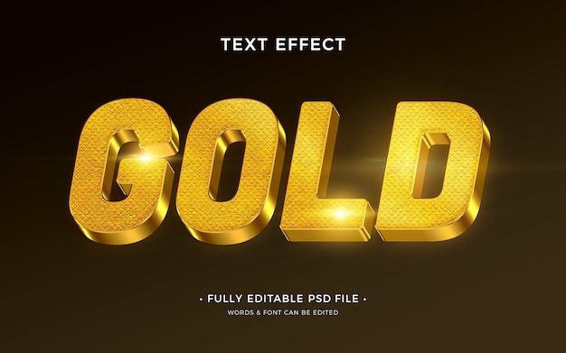 Gold text effect