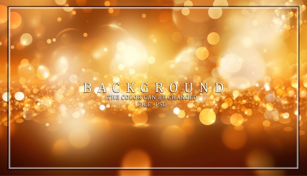 PSD golden bokeh background