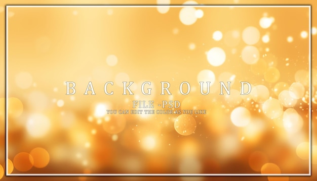 PSD golden bokeh background