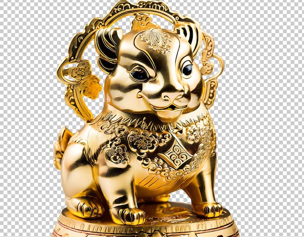 Golden Chinese Zodiac Figurine