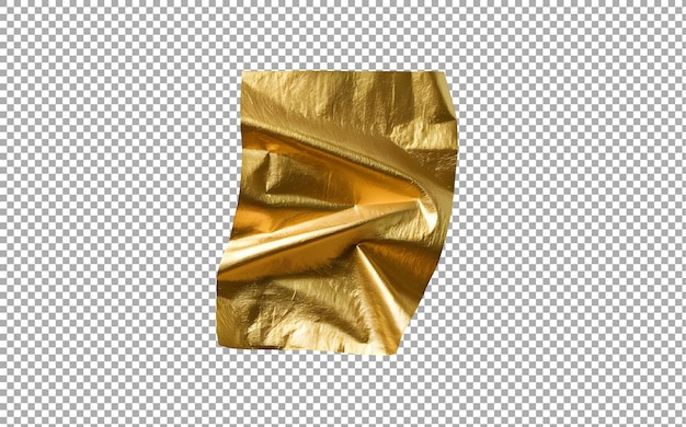 PSD a golden letter a on a transparent background