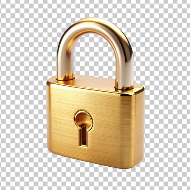 golden lock transparent background