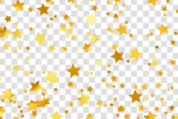 Golden stars transparent background