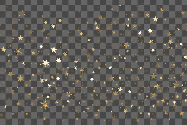 Golden stars transparent background