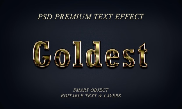 Goldest Text effcet design