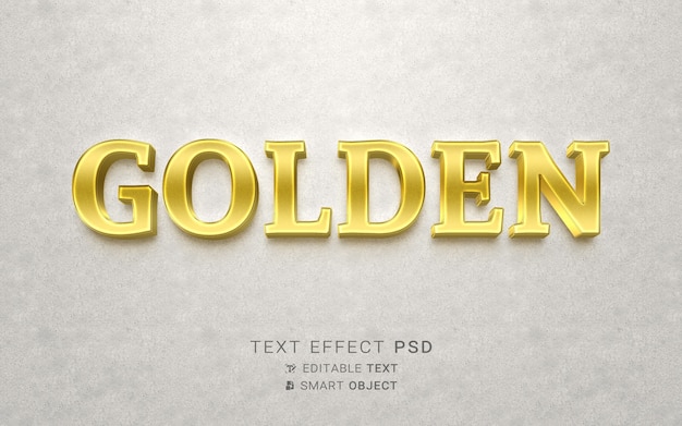 Gouden lettertype teksteffect