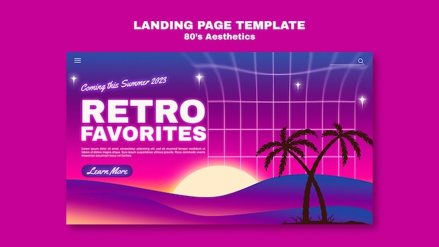 Gradient 80's aesthetics party template