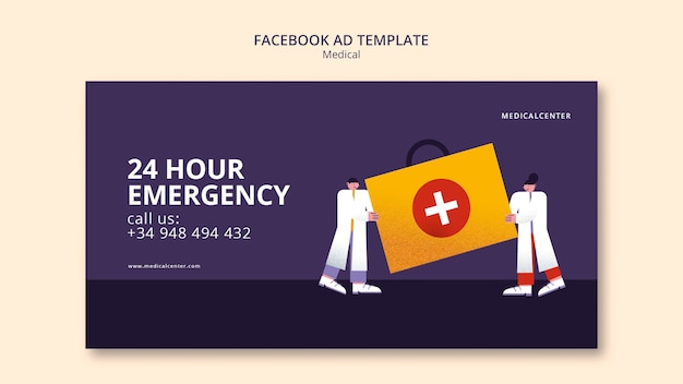 Gradient medical aid facebook template