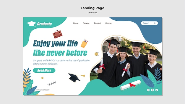 Graduation design of landing page design