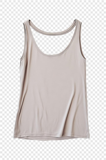 PSD a gray tank top with a white band around it