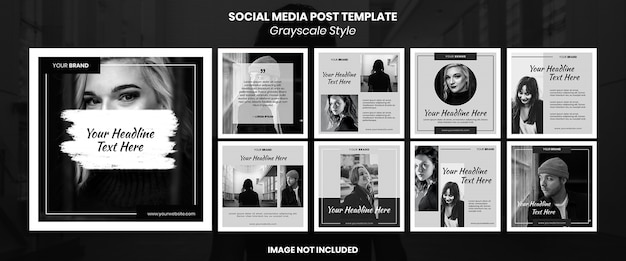 Grayscale Social Media Banner