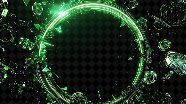 green circle with a green background and a place for text