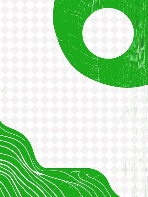 PSD green circle with a green swirl on it