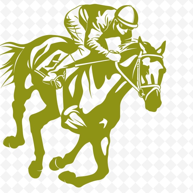 PSD a green horse with a jockey on it and the words quot jockeys quot on it