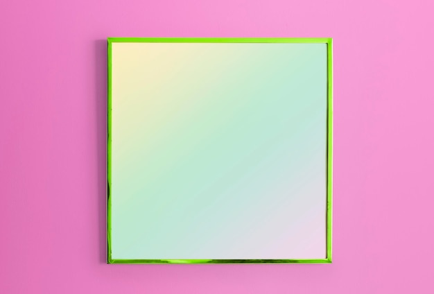 Green photo frame mockup