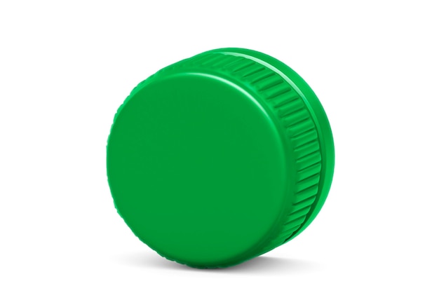 Green plastic bottle caps transparent background