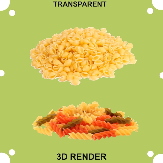 PSD a green poster with a picture of pasta and a square of cubes